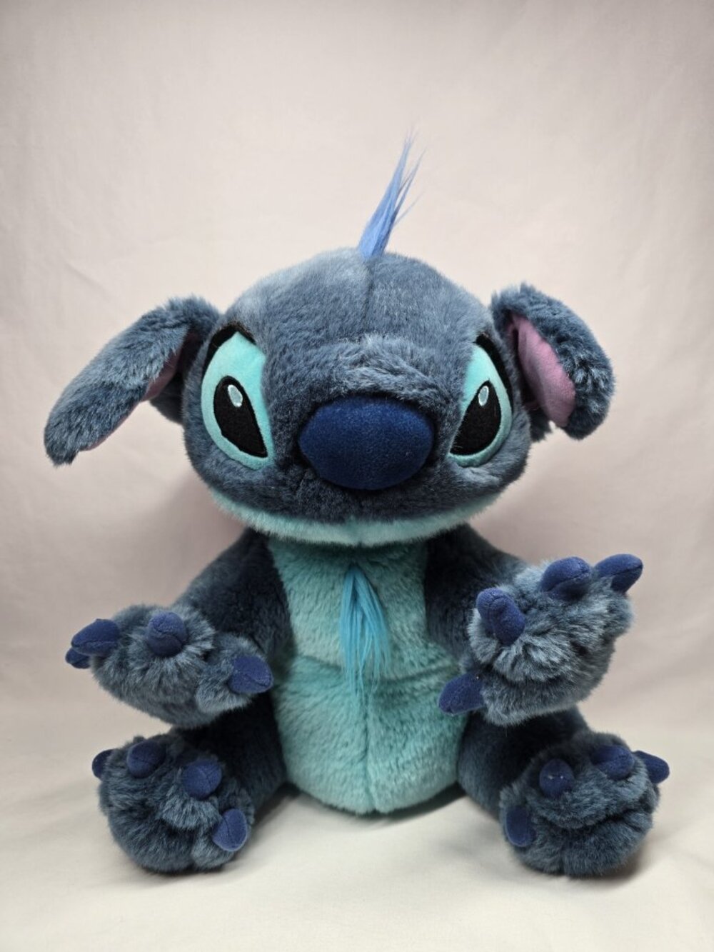 Stitch Plush 14” Tag Disney Store Lilo and Stitch as Dog Blue Alien Stuffed Toy